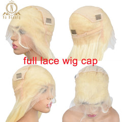 180 Density Ash Grey Virgin Human Hair Wig Transparent Full Lace Wig - Bellelooks