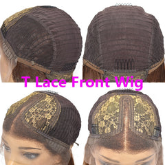 Lace Front Wigs Curly Ombre Colored Human Hair Wigs - Bellelooks