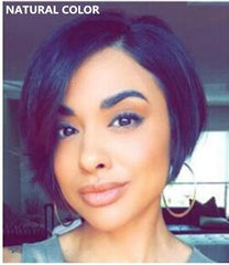 Lace Front Human Hair Short Wigs Bob Wigs Pixie Cut Ombre Wig - Bellelooks