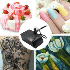 Airbrush Makeup Kit with Air Compressor DC Air Brush Spray - Bellelooks