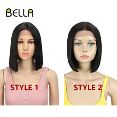 BELLA Short Wig BOB Nature Color Blue Blonde Green 7 Colors - Bellelooks