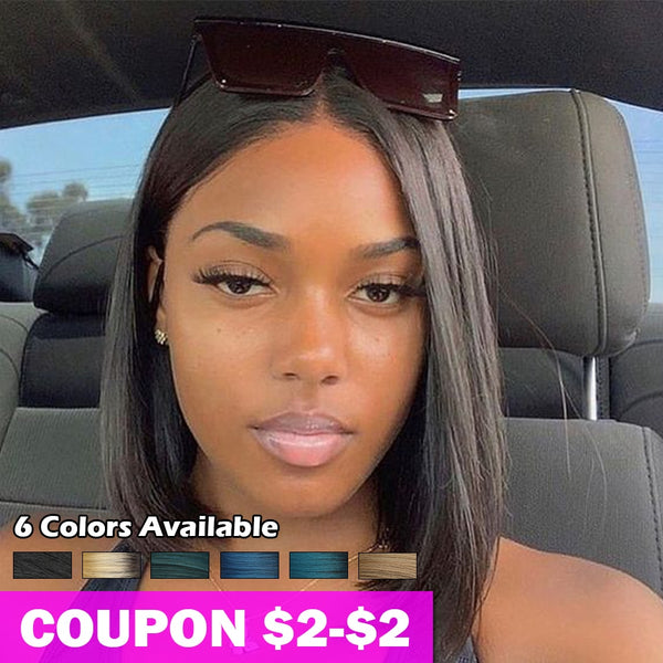 BELLA Short Wig BOB Nature Color Blue Blonde Green 7 Colors - Bellelooks