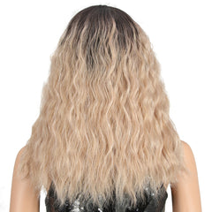 Bob Wig Synthetic Pink & Blonde Mixed Color - Bellelooks