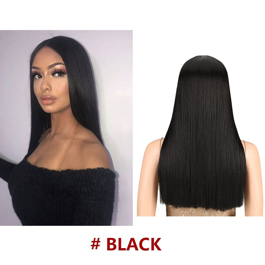 Bella Straight Hair Blue Green Wig Lace Front Wig 20" Ombre Color - Bellelooks