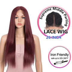 Bella Long Straight Hair Light Color Black 613 Blonde Red Wig - Bellelooks