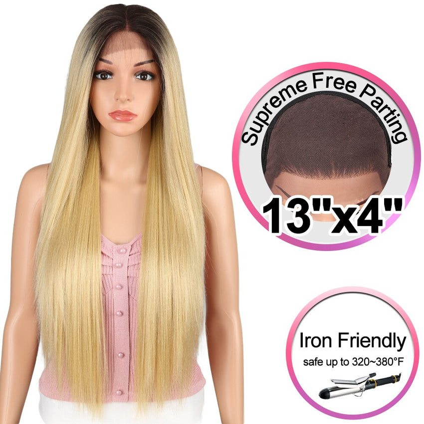 Bella Long Straight Hair Light Color Black 613 Blonde Red Wig - Bellelooks