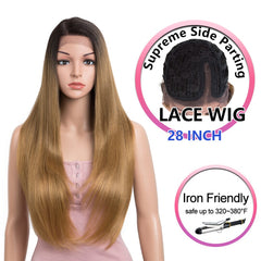 Bella Long Straight Hair Light Color Black 613 Blonde Red Wig - Bellelooks