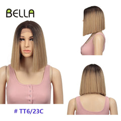 Bella Synthetic Lace Front Wig Straight Hair Bob Wigs - Bellelooks