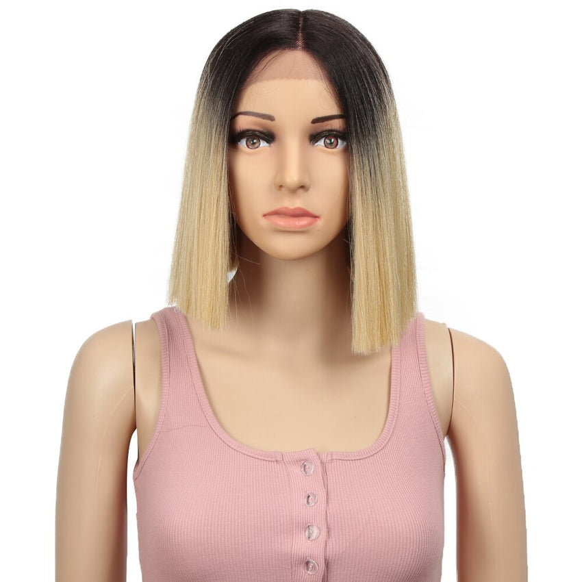 Bella Synthetic Lace Front Wig Straight Hair Bob Wigs - Bellelooks