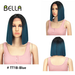 Bella Synthetic Lace Front Wig Straight Hair Bob Wigs - Bellelooks