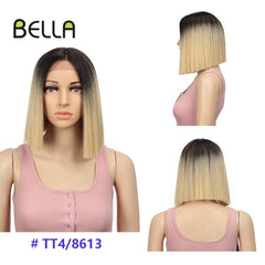 Bella Synthetic Lace Front Wig Straight Hair Bob Wigs - Bellelooks