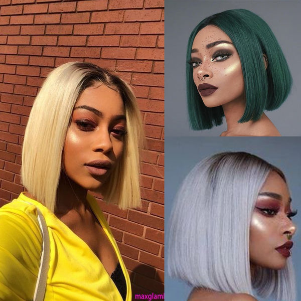 Bella Synthetic Lace Front Wig Straight Hair Bob Wigs - Bellelooks
