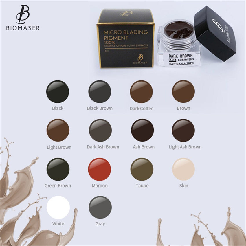 Biomaser Microblading Pigment For Eyebrow Lips Tattoo Ink Permanent Makeup - Bellelooks