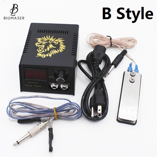 Professional Tattoo Power Supply Kit Digital Black - Bellelooks