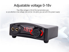 Professional Tattoo Power Supply Adjust Voltage With Power Adaptor - Bellelooks