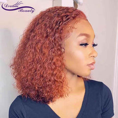 Colored Ginger Wig Orange Lace Front Human Hair Wig Colored 360 Lace Frontal Wig Full Lace Human Hair Wigs 180% Preplucked - Bellelooks