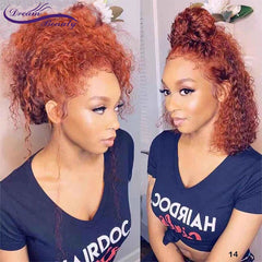 Colored Ginger Wig Orange Lace Front Human Hair Wig Colored 360 Lace Frontal Wig Full Lace Human Hair Wigs 180% Preplucked - Bellelooks