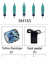 Complete Tattoo Kit Machine Gun Black Ink Set Power Supply Non-Slip Grip Body Art Tool Set Master Special Set