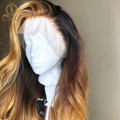 Honey Blonde Lace Front Wigs Body Wave Ombre Colored T Lace Human Hair Wigs For Black Women 13x6 Lace Frontal Wig Remy Nabeauty - Bellelooks