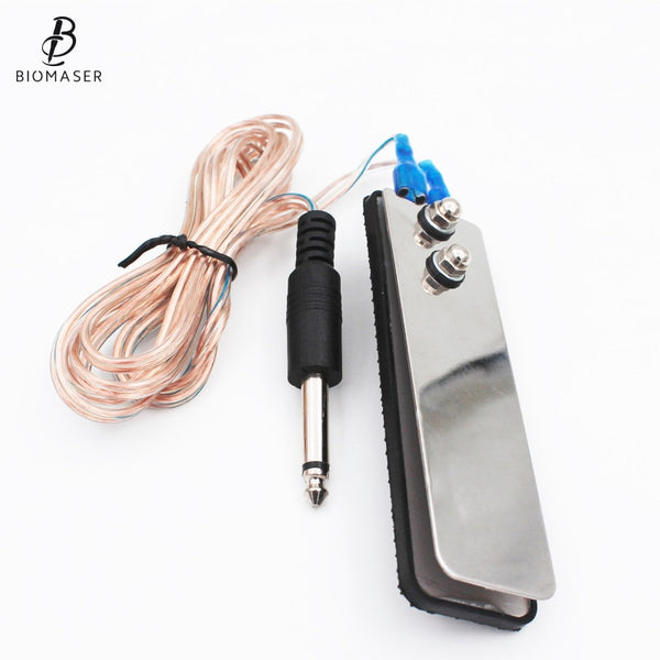 Mini Stainless Steel Foot Pedal Switch Controller Tattoo Power Supply Machine Footswitch Clip Cord Tattoo Accessory Tools - Bellelooks