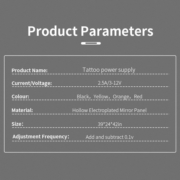 Newest Digital Tattoo Power Supply Professional LCD Tattoo Machine Power Supply with Power Cord - Bellelooks