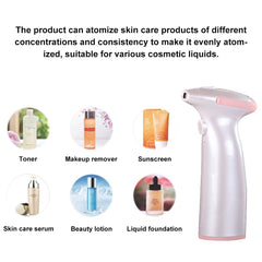 Pinkiou Airbrush Makeup System Rechargeable Moisturizing Atomizer Kit Portable Face Mist Sprayer Nebulizer Handhold for Temporar - Bellelooks