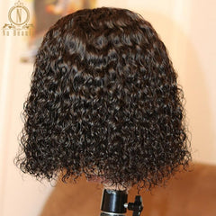 Short Curly Bob Wig Transparent Lace Bob Wigs 13x6 Lace Frontal Human Hair Wig Short Wigs Bleached Knots Preplucked Nabeauty 180 - Bellelooks