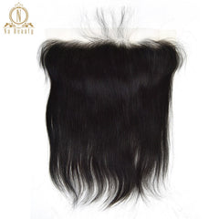 Straight Transparent Lace Frontal 13X4 Ear To Ear Free Part Remy Brazilian Human Hair Clear Lace Closure Natural Color 10-20 In - Bellelooks