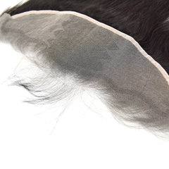 Straight Transparent Lace Frontal 13X4 Ear To Ear Free Part Remy Brazilian Human Hair Clear Lace Closure Natural Color 10-20 In - Bellelooks