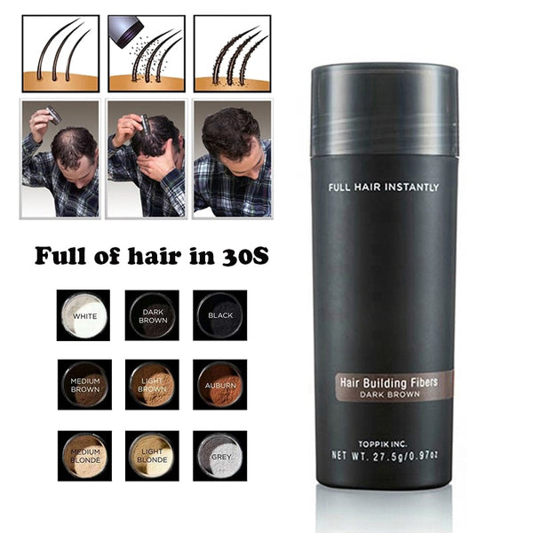 Toppik hair fiber powder building fibers hair spray powder full hair instantly Capilares fiber hold powder hair growth 27.5g - Bellelooks